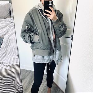 Zara Bomber with Zip Up Hoodie